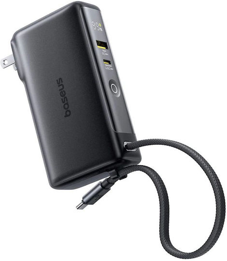 Baseus Nomos NT11 Power Bank 10000mAh 67W with USB-A Port and USB-C Port Cosmic Black