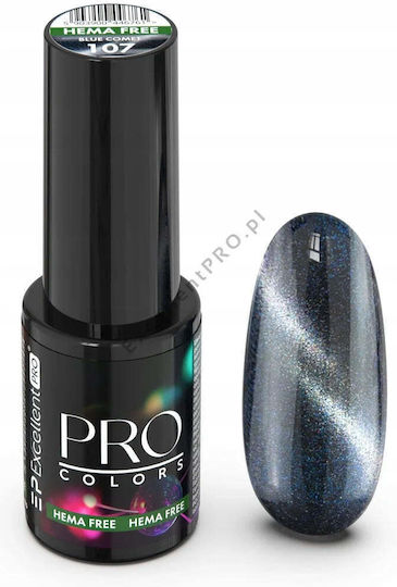 Excellent Pro Halb-permanenter Nagellack 107 Blue Comet Katzenauge 1Stück