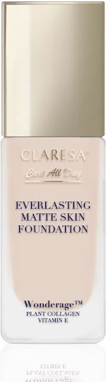 Claresa Natürliche Haut Flüssig Foundation 02 Hell Beigefarbene 32ml