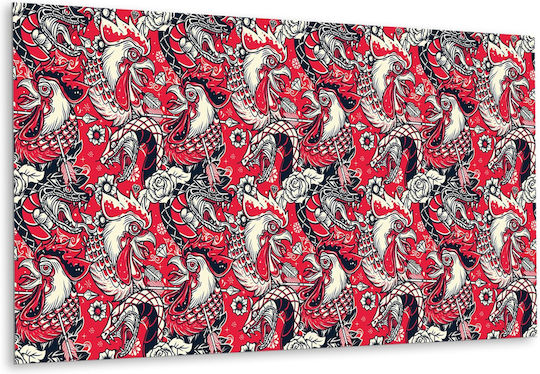 Vinyl Wandsticker Für Moderne Räume Schlange Huhn 100x50 cm
