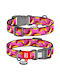 WauDog Hundehalsband Bananen auf Rosa Kunststoff Fastex S 15mm x 25-35cm Smartid