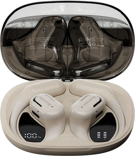 BlackView AirBuds 300 Bluetooth Handsfree Earphones with Sweat Resistance and Charging Case Ivory White
