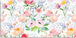 Surface Mat Keyboard Mouse Flowers Pastel 90x45 Cm
