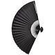 Decorative Fabric Fan Black 97cm La689325