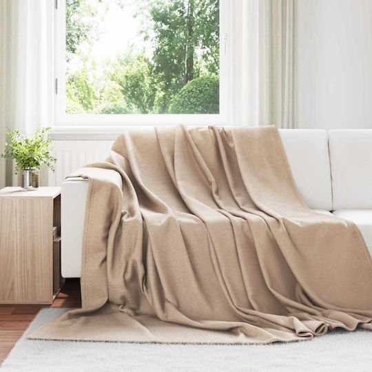 vidaXL Decken & Couchdecken Zweisitzer-Sofa Überwurf Fleece 270x240cm Giraffe