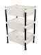 Nektarplast Plastic Kitchen Trolley 3 Tiers White 39x30x62cm