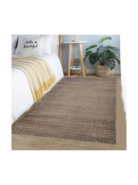 SpitiBazaar Σετ Μοντέρνα Χαλιά Κρεβατοκάμαρας Καφέ SB-2047 3τμχ