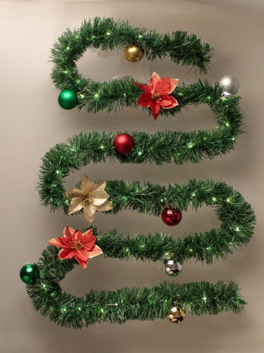 Jumbo Lighted Christmas Ribbon Green 8x300cm 1pc