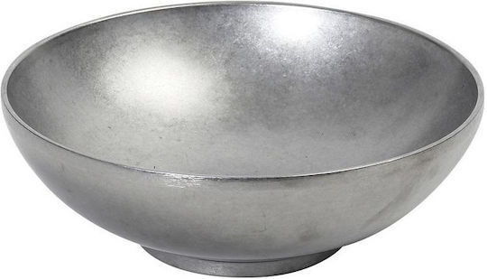 Espiel Snow Serving Bowl Round Inox Silver with Diameter 22cm