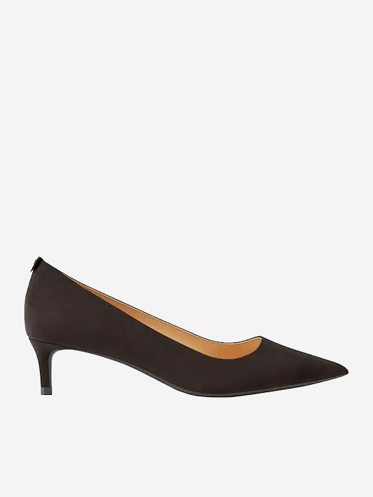 Michael Kors Leather Pointed Toe Brown Medium H...