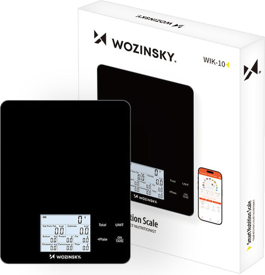Wozinsky Ψηφιακή Ζυγαριά Κουζίνας έως 10kg Μαύρη