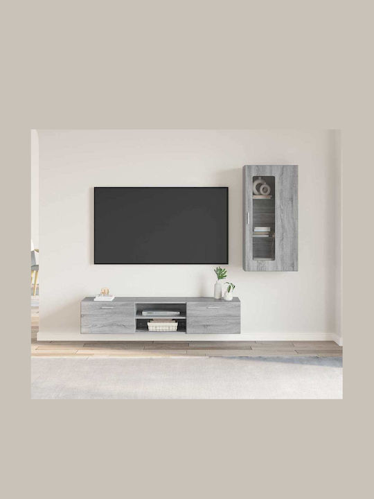 Bibliotecă Living Gri Sonoma L150xL39xÎ30cm