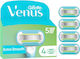Venus Smooth Резервни глави с 5 остриета и лубр...