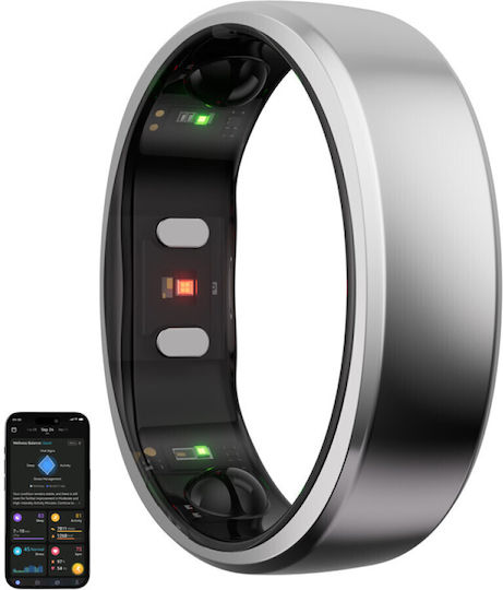 RingConn Gen 2 Smart Ring 19.9mm with Heart Rate Monitor Silver