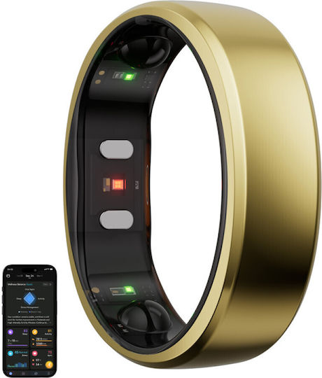 RingConn Gen 2 Smart Ring 19mm with Heart Rate Monitor Gold