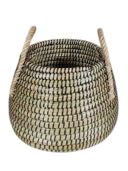 InTheBox Kenya L Decorative Basket Plastic Black 43x43x36cm