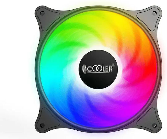 PCCOOLER Ventilator Pentru Carcasă 120mm (1200rpm) Cu Iluminare RGB Și Conexiune 3-Pin