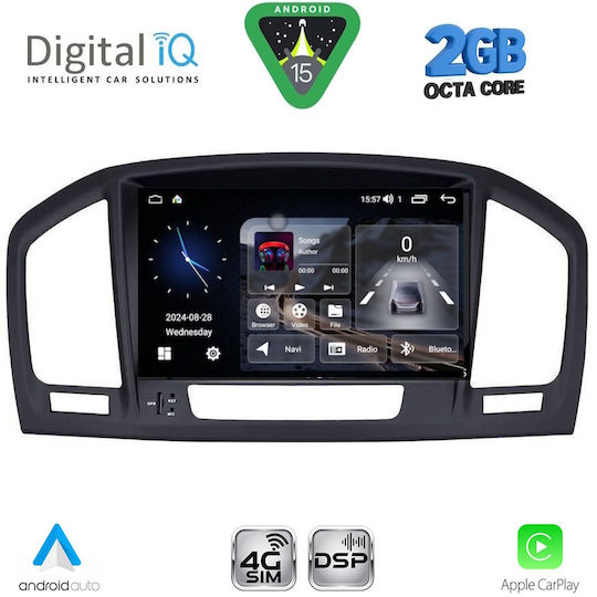 Digital IQ Ηχοσύστημα Αυτοκινήτου για Opel Insignia 2008-2013 (Bluetooth/USB/WiFi/GPS/Apple-Carplay/Android-Auto) με Οθόνη Αφής 8"