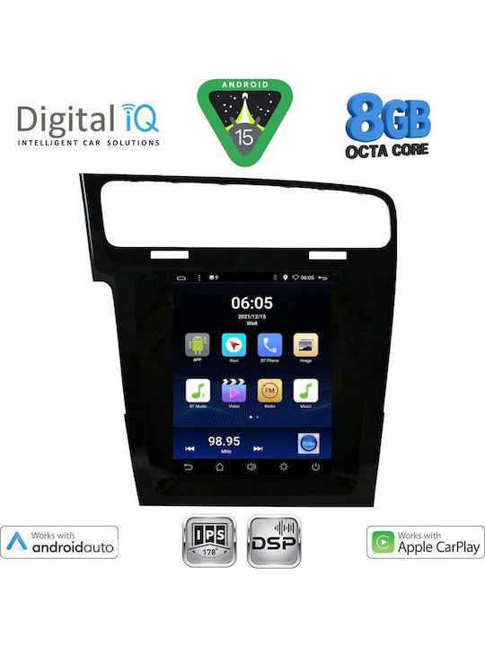 Digital IQ Auto-Audiosystem für Volkswagen Golf 2013-2021 (Bluetooth/USB/WiFi/GPS/Apple-Carplay/Android-Auto) mit Touchscreen 4.1"