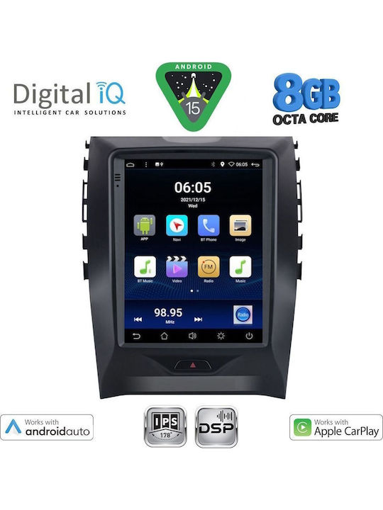 Digital IQ Car Audio System for Ford Edge 2015-2023 (Bluetooth/USB/AUX/WiFi/GPS/Apple-Carplay/Android-Auto) with Touch Screen 9.7"