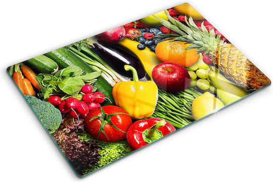 Küchenarbeitsplattenabdeckung Aus Gehärtetem Glas Für Gemüse Früchte 80x52 cm