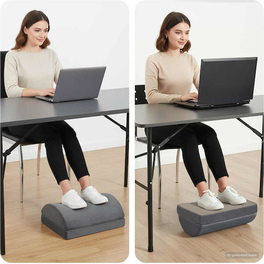 vidaXL Μαξιλάρι Καθίσματος Ποδιών 44x29x17cm σε Γκρι χρώμα 42020245