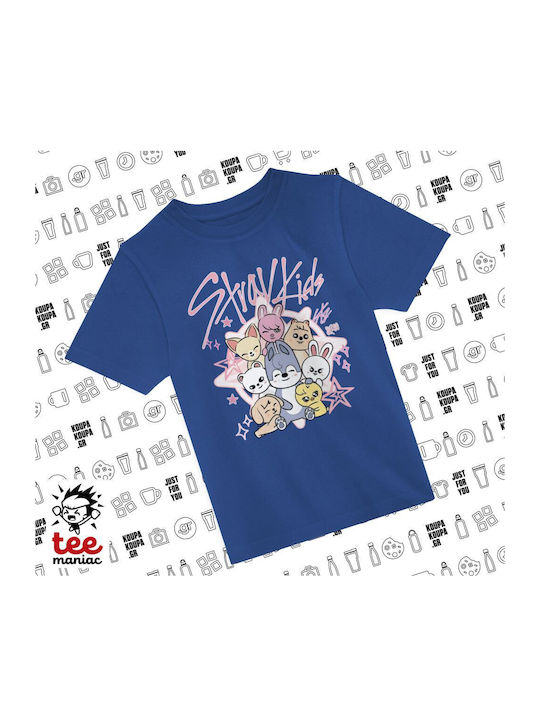 Koupakoupa Kinderoberteile T-Shirt Blau Stray