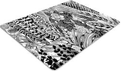 Protecție Podea Scaun Potrivit Birou Foi Negre-Albe 120x90 Cm