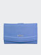 Large Leather Women's Wallet Classic with RFID Light Blue