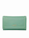 Large Leather Women's Wallet Classic with RFID Light Blue