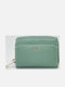 Small Leather Women's Wallet Classic with RFID Green