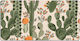 Desk Pad Modern Design Surface Protection Orange Cactus 120x60 Cm