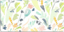 Desk Pad Vinyl Print Daily Use Flowers 100x50 Cm