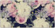 Vinyl Desk Surface Protector White Roses Vintag...