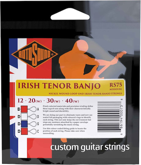 Rotosound Banjo Strings Missouri 4-String Rs-75