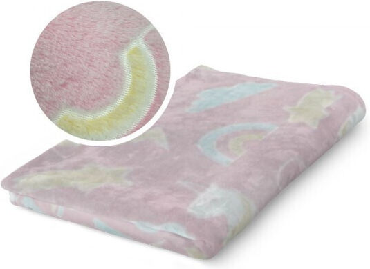 Borea Κουβέρτα Fleece Φωσφορίζουσα Ροζ 220x150εκ.