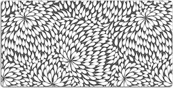 Tulup Σουμέν Γραφείου Μαύρο Λουλούδι 120x60 Cm