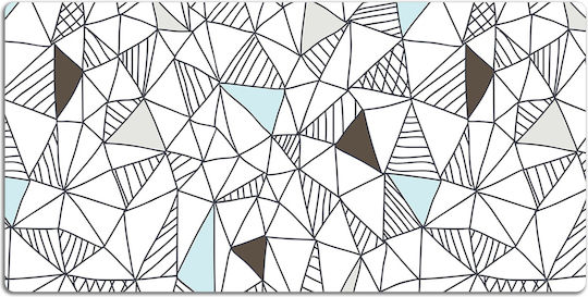 Schreibtischunterlagen Schutzmatte Tastatur Maus Geometrisches Design 90x45 cm