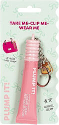 Lip Gloss Tri-Coastal Charm Keychain Caramel Cream