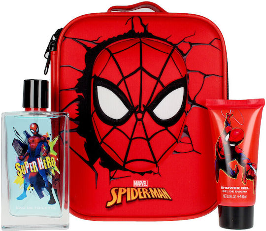 Marvel Σετ Παιδικό Eau de Toilette με Αφρόλουτρο 60ml & Νεσεσέρ 100ml