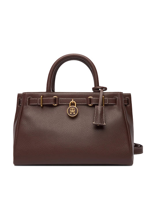 Tommy Hilfiger Icon Geantă de damă Shopper De umăr Maro AW0AW17185