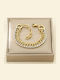 Damen Armband Kette aus Stahl Vergoldet mit Zirkon