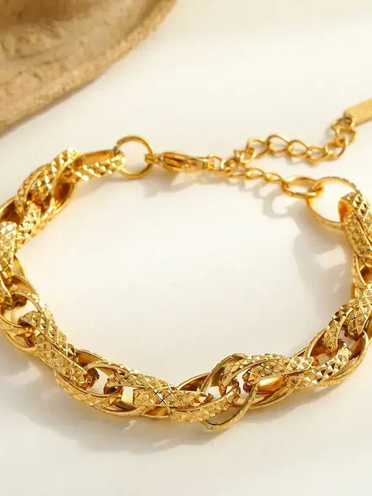 Women's Bracelet Chain made of Steel Gold Plated