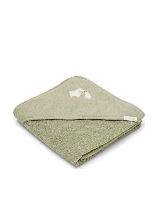 Little Dutch Baby Hooded Towel Green 75x75cm