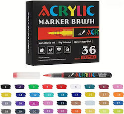 Acrylic Tip Markers Set 36 Colours Acrylic Tip Markers Set 36 Colours