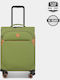 Verage Large Travel Suitcase Fabric Green with 4 Wheels Height 80cm