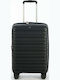 Verage Medium Travel Suitcase Hard Black with 4 Wheels Height 68cm