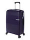 Stelxis Medium Travel Suitcase Hard Purple with 4 Wheels Height 68cm