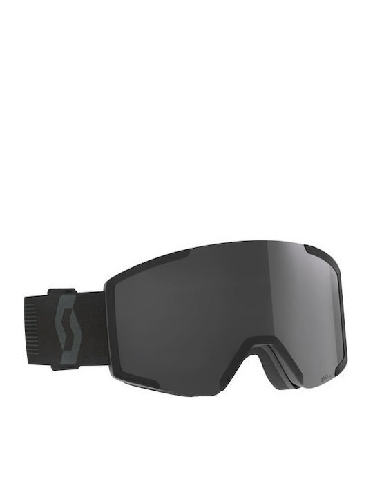 Scott Μάσκα Σκι & Snowboard Ενηλίκων Μαύρη με Φακό σε Μαύρο Χρώμα
