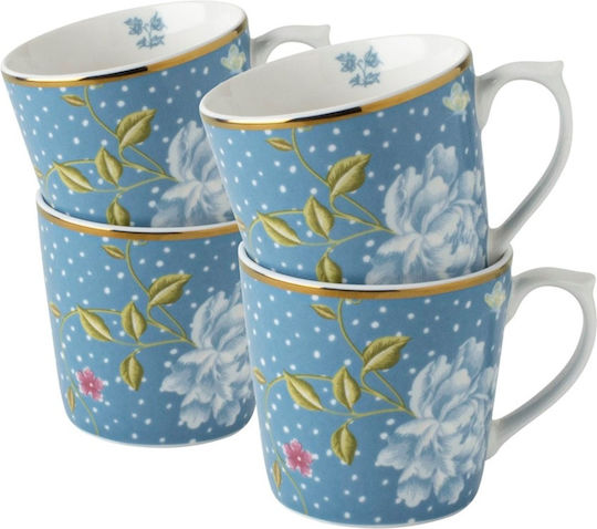 Set Porcelain Mugs Seaspray Uni 32cl Set 4 Pieces Laura Ashley Heritage La182792 00053353